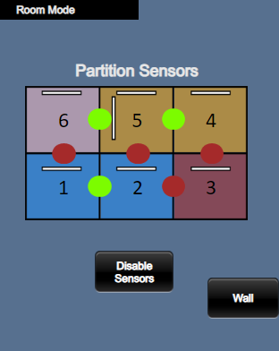 Room Mode Screen - sensor layout